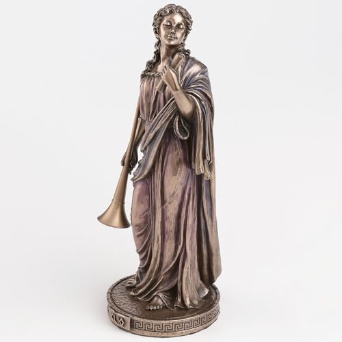 Escultura Clío, Musa Griega de la Historia, Bronce y Resina miniatura 5