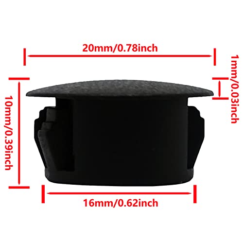 Image of 16mm Black Hole Plugs Plastic Flush Type Hole Plugs Snap in Locking Hole Tube,Tube Fastener Cover,Round Snap in Type Locking Furniture Hole Plugs,Panel Theft-Proof Door Plug(50pcs)