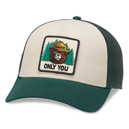 Image of AMERICAN NEEDLE Smokey The Bear Patch Unisex Adjustable Snapback Baseball Hat