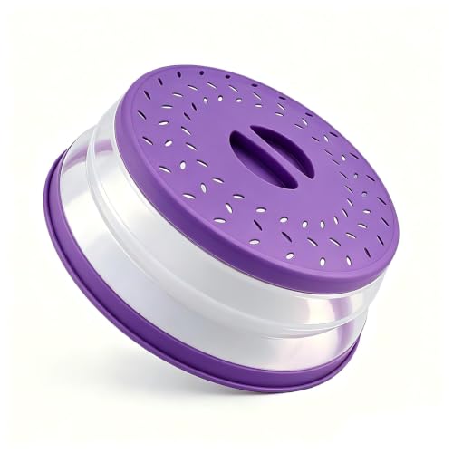 Image of Collapsible Microwave Splatter Cover(purple, 10.5IN)