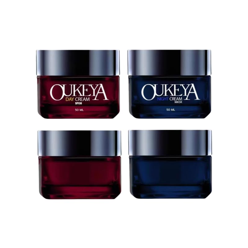 OUKEYA Ultimate Hydration Day and Night Cream Set, 5 Types of Hyaluronic Acid, 30 SPF Sunscreen Day Cream, Night Cream for Intense Moisturizing, Wrinkle Reduction, Skin Renewal (4)