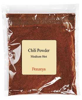 Medium Hot Chili Powder By Penzeys Spices 7.2 oz 1.5 cup bag (Pack of 1)