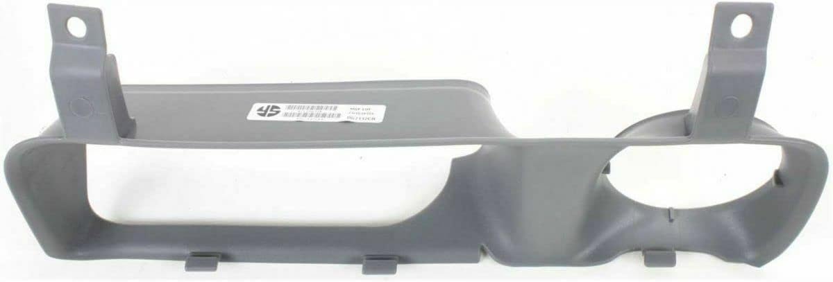 DAT AUTO PARTS Front Right Passenger Side Fog Light Molding Insert Bezel Cover Grille Trim Replacement for 1994-2002 Dodge Ram 1500 Fullsize Pickup Truck Gray Textured Plastic CH1039107 55076786AB