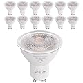 12 Pack GU10 LED Bulb Dimmable 6W 582LM,50W Halogen Replacement, 38 Degree Spotlight 2700K Warm White for Kitchen, Range Hood, Living Room Track Lighting
