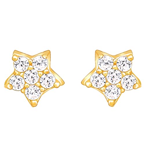Image of GIVA 925 Silver 18k Gold Plated Anushka Sharma Golden Star Constellation Studs | Rakhi Rakshabandhan Gift for Sister Bhabhi, Gifts for Women & Girls |With Certificate of Authenticity and 925 Stamp
