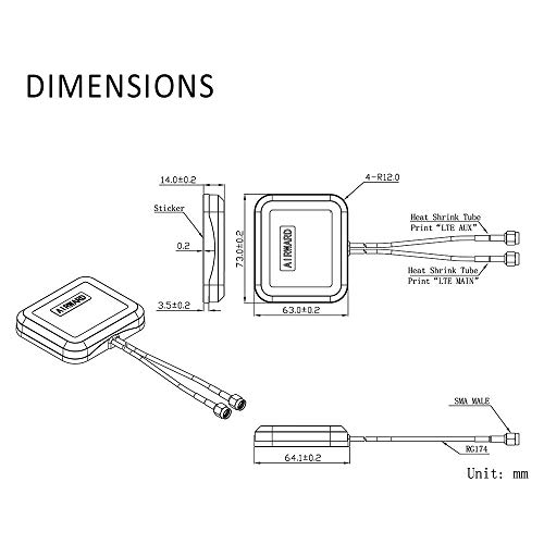 Superbat 4G Lte Antenna Dual Band Mimo Magnetic Mount Omni-Directional Dual Sma Male Antenna For Verizon At&T T-Mobile Sprint 4G Lte Router Gateway Modem Wireless Router #TOP5