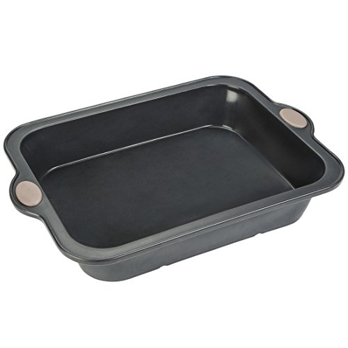 Levivo Moule à gâteau en silicone, moule à pâtisserie en silicone, moule à gâteau, moule en silicone, 26 x 20 cm, gris