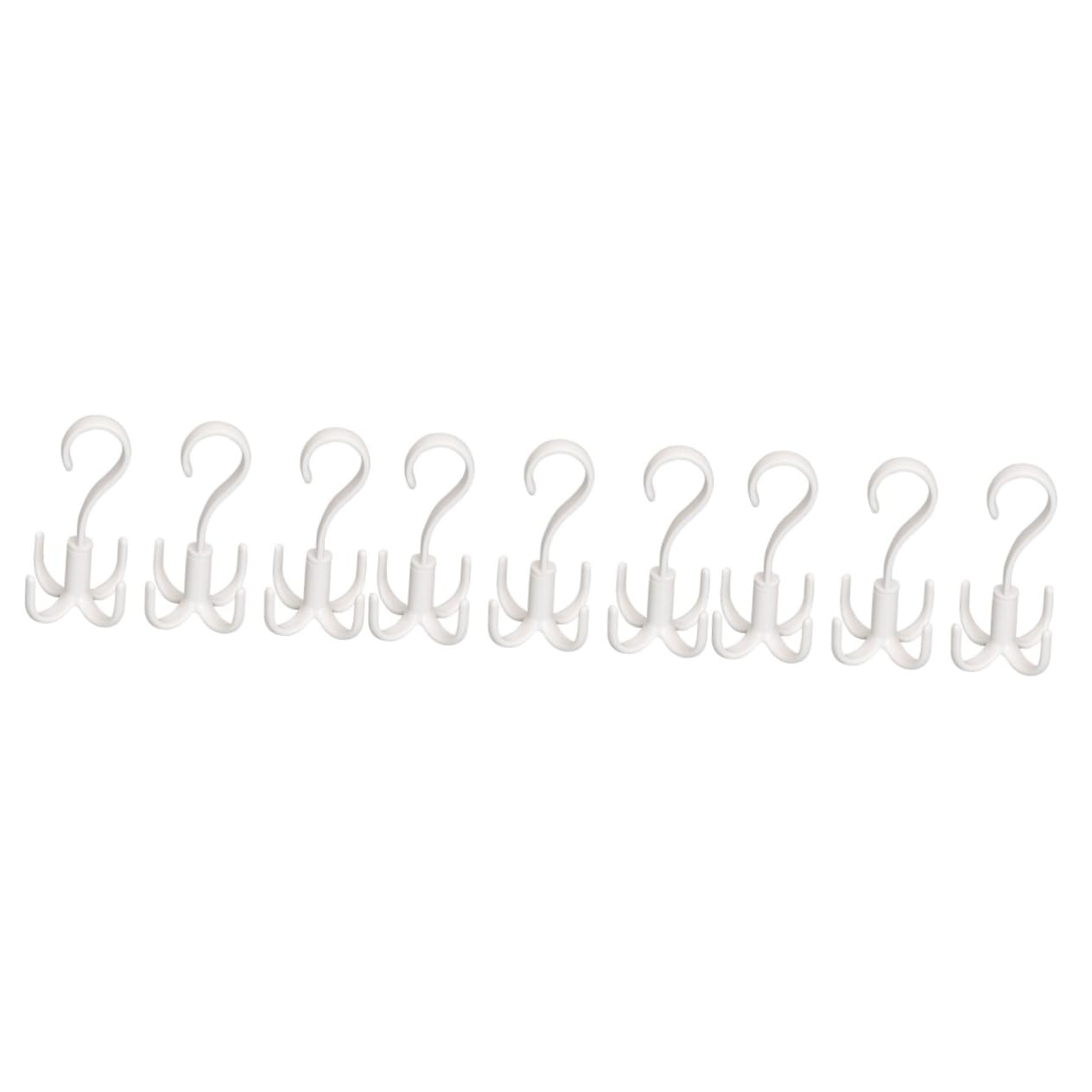 PRETYZOOM 9piezas Organizador Colgante Multifuncional De Ganchos Giratorios De Grados para Bufandas Corbatas y Zapatos
