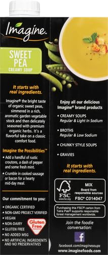 Image of Imagine Organic Creamy Sweet Pea Soup 32 oz (Pack of 4)