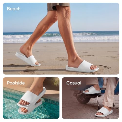 Image of Frido Arch Comfort Slides for Women & Men, Built-In Arch Support, Cushioned EVA Footbed, Non-Slip Sole, Indoor & Outdoor Slippers for Home, Beach, Pool, Travel & Daily Wear