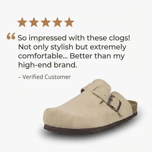 Image of EMMA NEW YORK Womens Clogs Mules Slip-On for Women with Arch Support Cork Footbed Potato Shoes