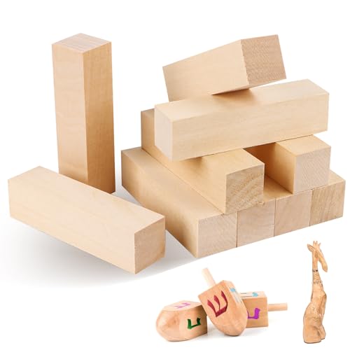 Holzblock Schnitzen 10 Stück Lindenholz zum Schnitzen Schnitzen Holzblöcke Carving Blocks Lindenholz Rohlinge Holz zum Schnitzen Drechseln Bastelset Schnitzholz für Kinder (10x2 5x2 5cm)