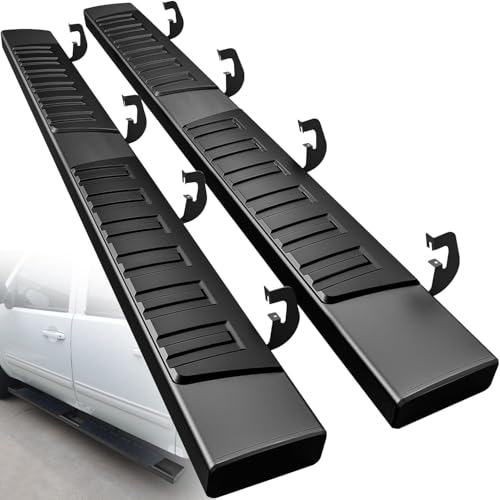 Estribos laterales de aluminio negro para Chevy Silverado 2007-2019 miniatura 1