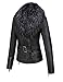 Bellivera Chaqueta Corta de Piel Sintética para Mujeres, Chaqueta de Moto con...
