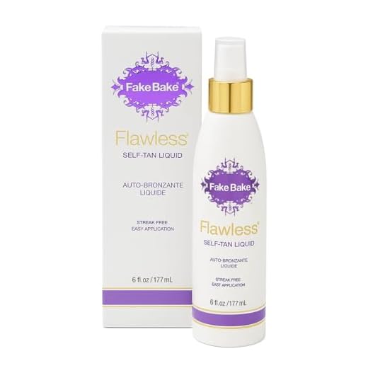 Fake Bake Flawless Self-Tanning Liquid Streak-Free, Long-Lasting Natural Glow For All Skin Tones - Sunless Tanner Includes Professional Mitt For Easy Application, Black Coconut Scent - 6 oz