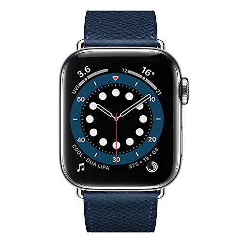 Danwon Pulseira de couro, compatível com pulseiras de relógio Apple de 42 mm, 44 mm, muitas cores de