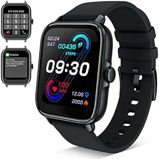 Allaugh Smart Watch with Calling and Messaging, 1.7'' Touch Screen 28 Modes Sport Fitness Tracker Digital Step Counter Watches for Men Women IP67 Waterproof Heart Rate Sleep Monitor watch iOS Android