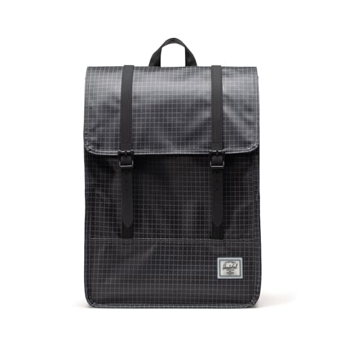 Herschel Supply Co. Survey Backpack | Weather Resistant - Grid - Black, Standard - 17.5L