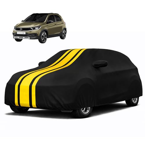 Image of Autofy Car Cover Waterproof CARIZMA for Tata Tiago [Year 2020 Onwards] - Tiago Car Cover Dust & UV Protection Tiago Car Body Cover with Mirror Pocket Soft Cotton Lining