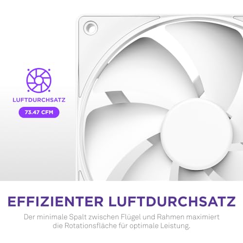 NZXT F120P - 120mm Static-Pressure PC-Lüfter - Weiß – Ansicht 3