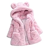 Fumdonnie Toddler Winter Coats 5T Baby Flannel Girl Jacket Puffer Pink Sweater Clothes 4T