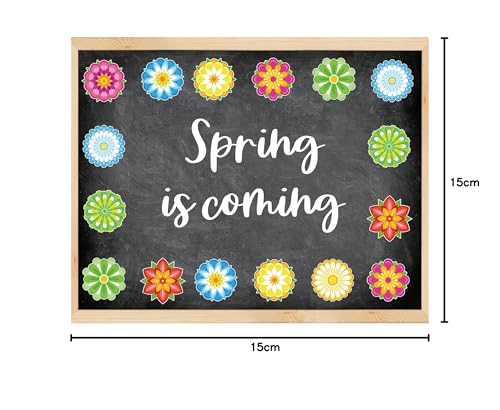 Lucleag 45 peças de recortes de flores de primavera para decoração de quadro de avisos, recortes de