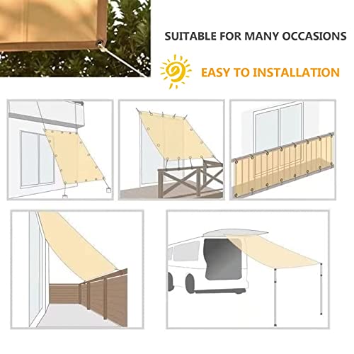 Voile d'ombrage contre la chaleur auvent polyester orange 3x4m pour extérieur
