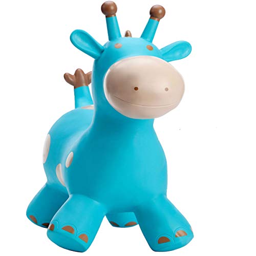 Babe Fairy Bouncy Horse-Bouncing Horse Animal Hopper-Inflatable Jumping Horse Toy for Toddlers (Blue Deer)