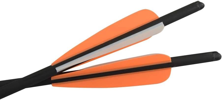 ZSHJGJR Crossbow Bolts Carbon Arrows 16/17/18/20/22 Inch Arrows Bolt Crossbolt Arrows with 4" vanes and Replaced Arrowhead/Tip 12 Pieces
