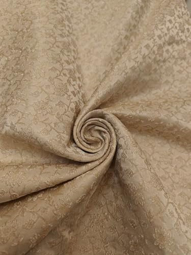 Brocart en satin de soie brodé d'or pour vos robes de cérémonie