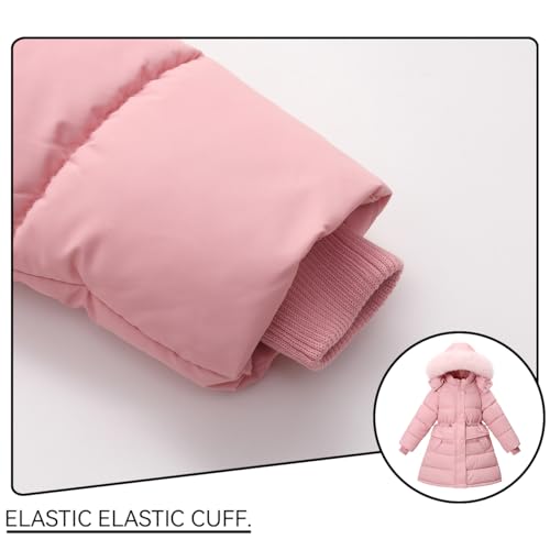Girl Jacket Size 10-12 Windbreak Padded Long Puffer Coat Kids Waterproof Clothes