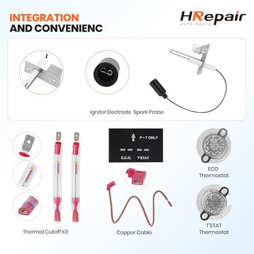 Image of RV Water Heater Replacement Atwood & Dometic 91365 Circuit Board,91447 Thermal Cutoff,93868 Spark Probe Igniter Electrode fits GC6AA-10E GC10A-4E GCH6A-10E GCH10A-4E GCH10A-4E - 3 in 1