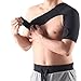 Neoprene Brace Dislocation Injury Arthritis Pain Shoulder Support Strap Adjustable Right and Left Shoulder Pad Belts Badminton Basketball Fitness Sports Warm Shoulder Protector Safety Armor Light Weight Adjustable Gym Sports Single Shoulder Brace Support Strap Wrap Belt Band Pad for Men and Women Shoulder Support - Left
