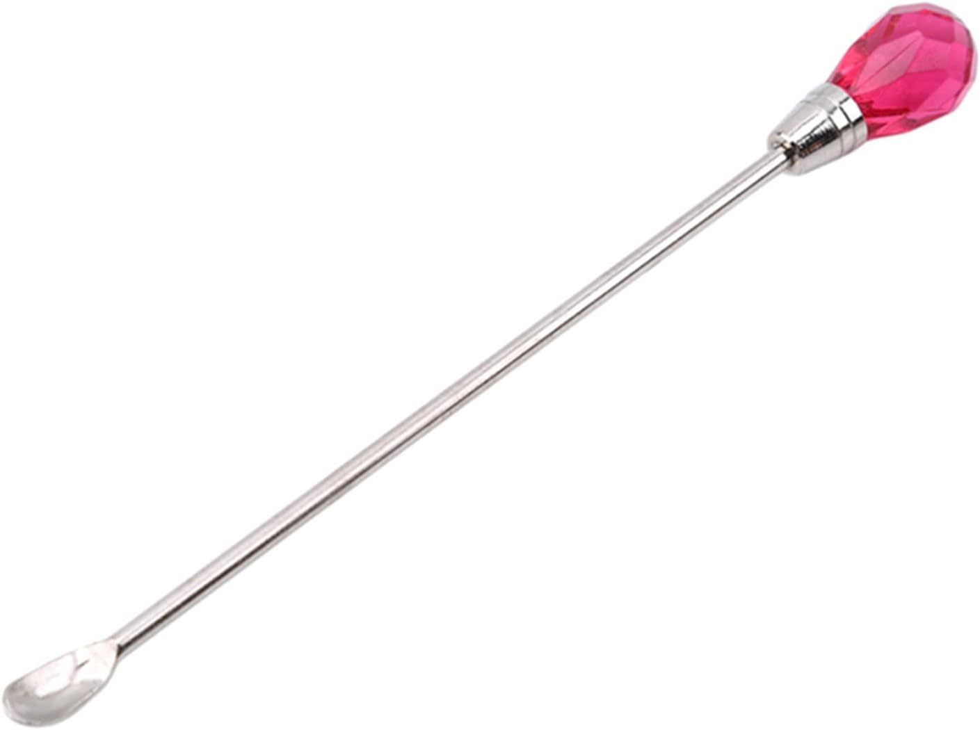 – Nail Art Stirring Rod DIY Tools Spoon Spatula Needle Stick for Powder Liquid Glue Rhinestone Acrylic UV Gel Mixing Manicure Accessories,Red