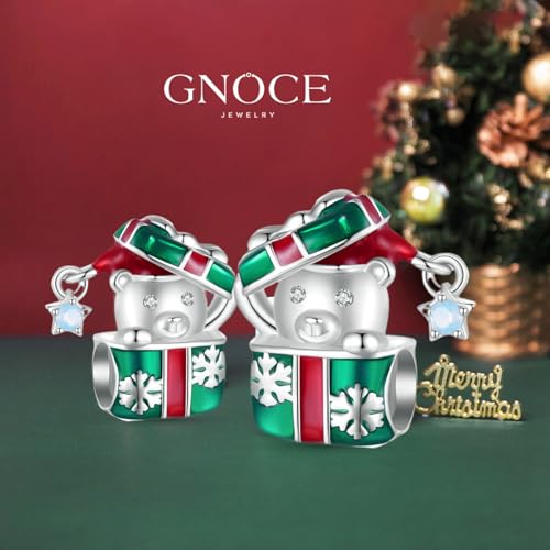 Image of GNOCE Christmas Charm Silver Plated & Sterling Silver Bracelet Gift