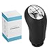 DOMENICA 5 Vitesses Pommeau de Levier de Vitesse Compatible pour Renault Clio 3 Megane 2 Scenic 2 Modus Kangoo (Noir)