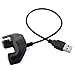 Produktbild zanasta Ladegerät Adapter kompatibel mit Garmin Vivosmart Ersatz USB Daten Charge Garmin GPS Watch Fitness Tracker, Schwarz