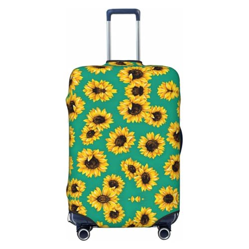 Spring Sunflowers Flowers Print Luggage Suitcase Cover Protector Luggage Washable Covers With Concealed Zipper