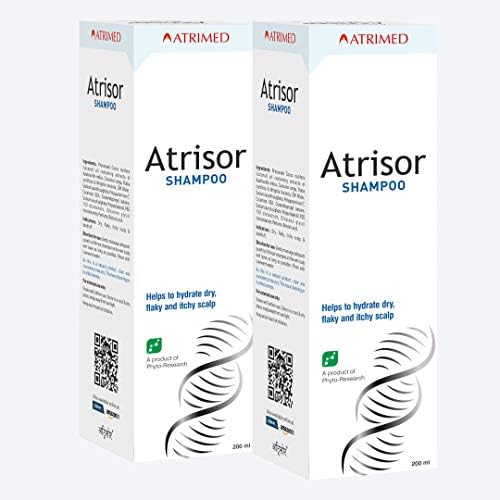 ATRIMED Atrisor Shampoo for Psoriasis, Dry, Itchy, Flaky Scalp (Pack of 2, 200 ml)