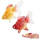 Pesoncarl 2pcs gefälschte Goldfische, künstliches Aquarium Plastikfischmodell Realistisch bewegende gelbe und rotgoldfische schwimmende Fischtankdekorationen