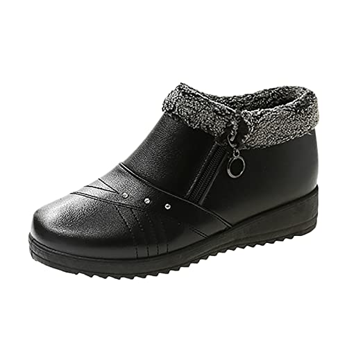 Stivaletti Donna Neve Invernali Boots da Sci Waetpoof Scarpe Snow Imbottiti Caldi Scarpe da Neve Invernali Impermeabili Stivaletti da Trekking Inverno Stivali da Donna Doposci Scarponi da Passeggio