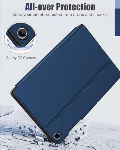 Image of MoKo Case for Samsung Galaxy Tab A9 Plus 11-Inch 2023, Multi-Angle Viewing Slim Hard Back Shell Protective Cover Case with Auto Wake /Sleep for Galaxy Tab A9+ Tablet SM-X210 /SM-X216 /SM-X218, Navy Blue