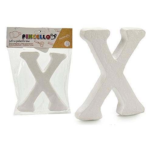Pincello S3607142 Letra X Poliestireno, Materiales Varios, Multicolor, Talla Única