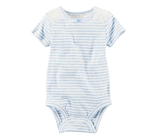 Bodysuit bleu Carter's avec dentelle idéal pour les sorties de bébé