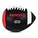 PassCatch Training Football Peewee Kids Youth Official Size for All Ages Fatherless Bounce Back Ball (Black with White Circles, Mens&Youth Size 9 for Ages 13+)