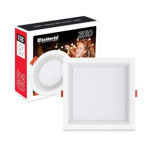 Image of Goldmedal Zolo 20W Square LED Surface Panel Light | Slim & Energy Efficient | Suitable for Bedroom, Living Room, Dining Room & Kitchen |Warm White(3000K)
