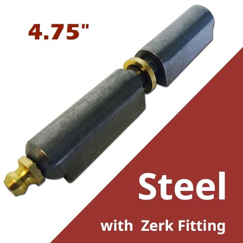 Charnière en acier de 12,1 cm avec raccord Zerk et douille pour portail lourd x4 - 2