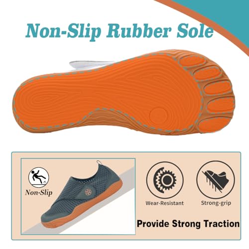 Image of Men's Women's Wide Diabetic Shoes Barefoot Diabetic Slippers Arthritis Edema Swollen Feet Adjustable Orthopedic Walking Shoes Closed Toe Lightweight Breathable with Arch Support for Indoor Outdoor
