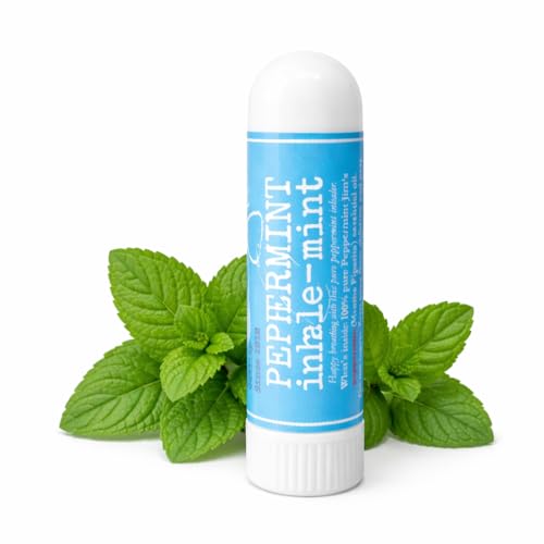 Peppermint Jim Nasal Inhaler Stick - Peppermint Essential Oil Aromatherapy Inhaler, Cool Refreshing Mint Aroma, Pocket Size, Portable, Made in USA, Sealed for Freshness, Mess-Free Design - Mint