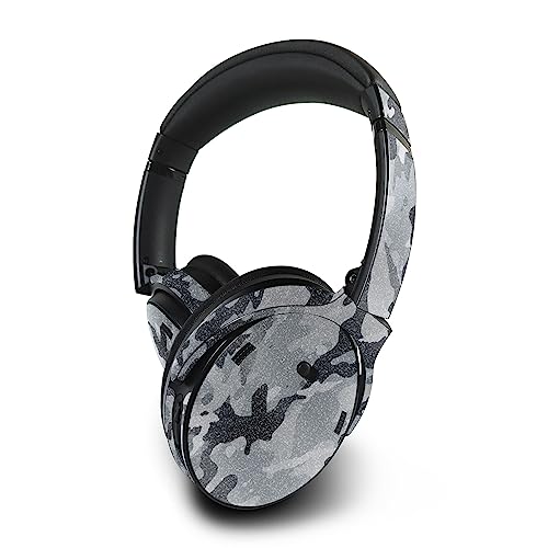 Image of MightySkins Glossy Glitter Skin Compatible with Bose QuietComfort 45 Headphones Gray Camouflage | Protective, Durable High-Gloss Glitter Finish | Easy to Apply | Made in The USA